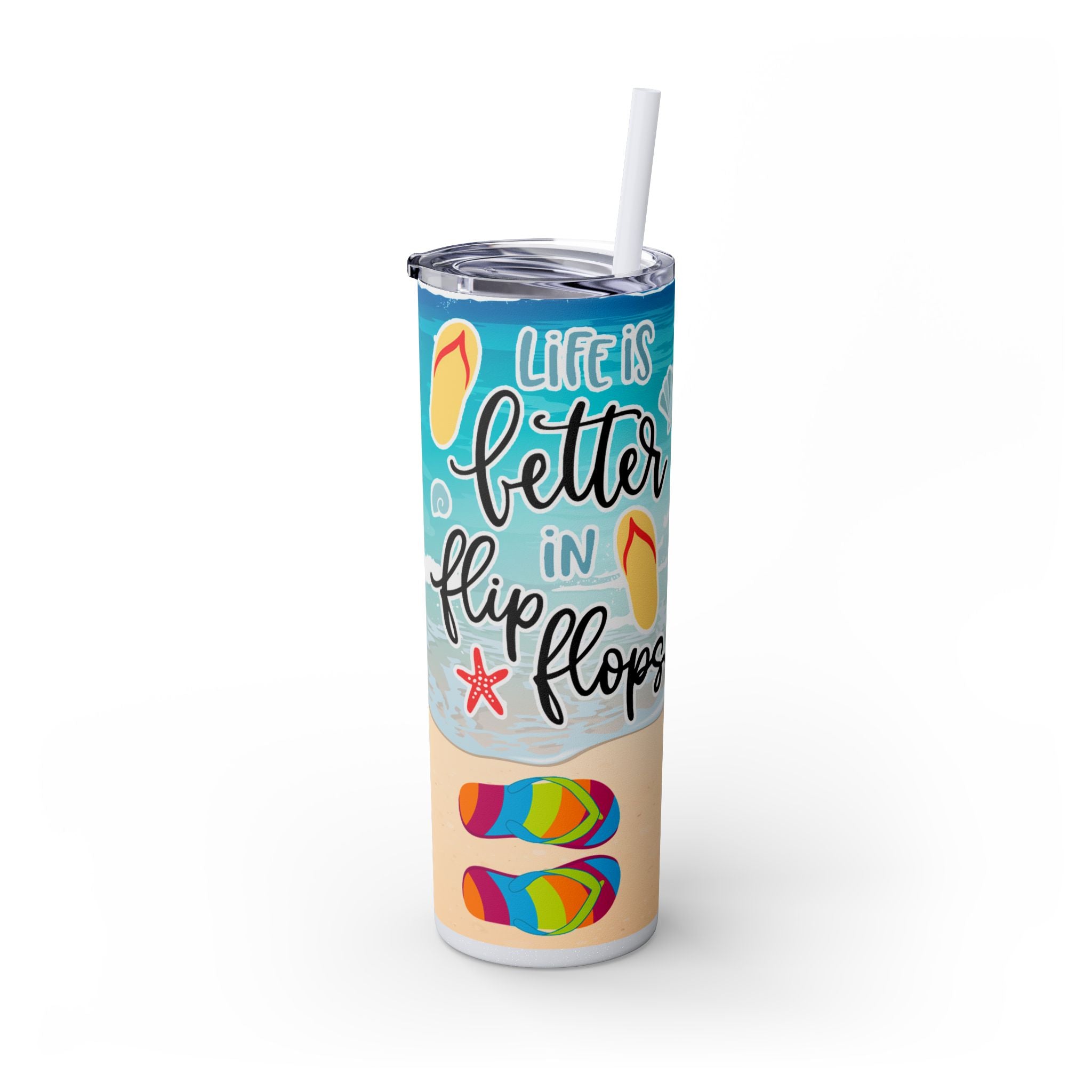 Skinny Tumbler with Straw, 20oz