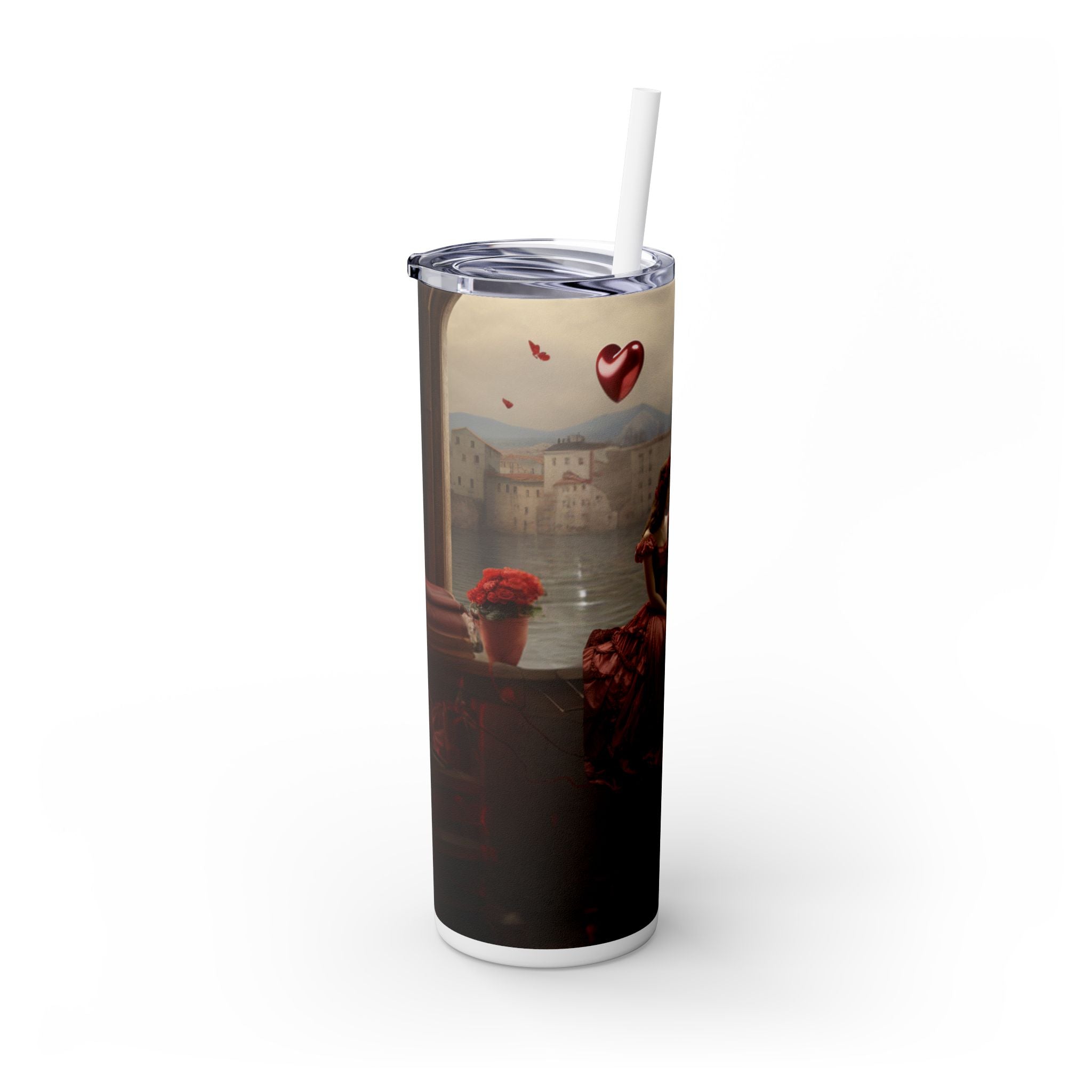 Skinny Tumbler with Straw, 20oz