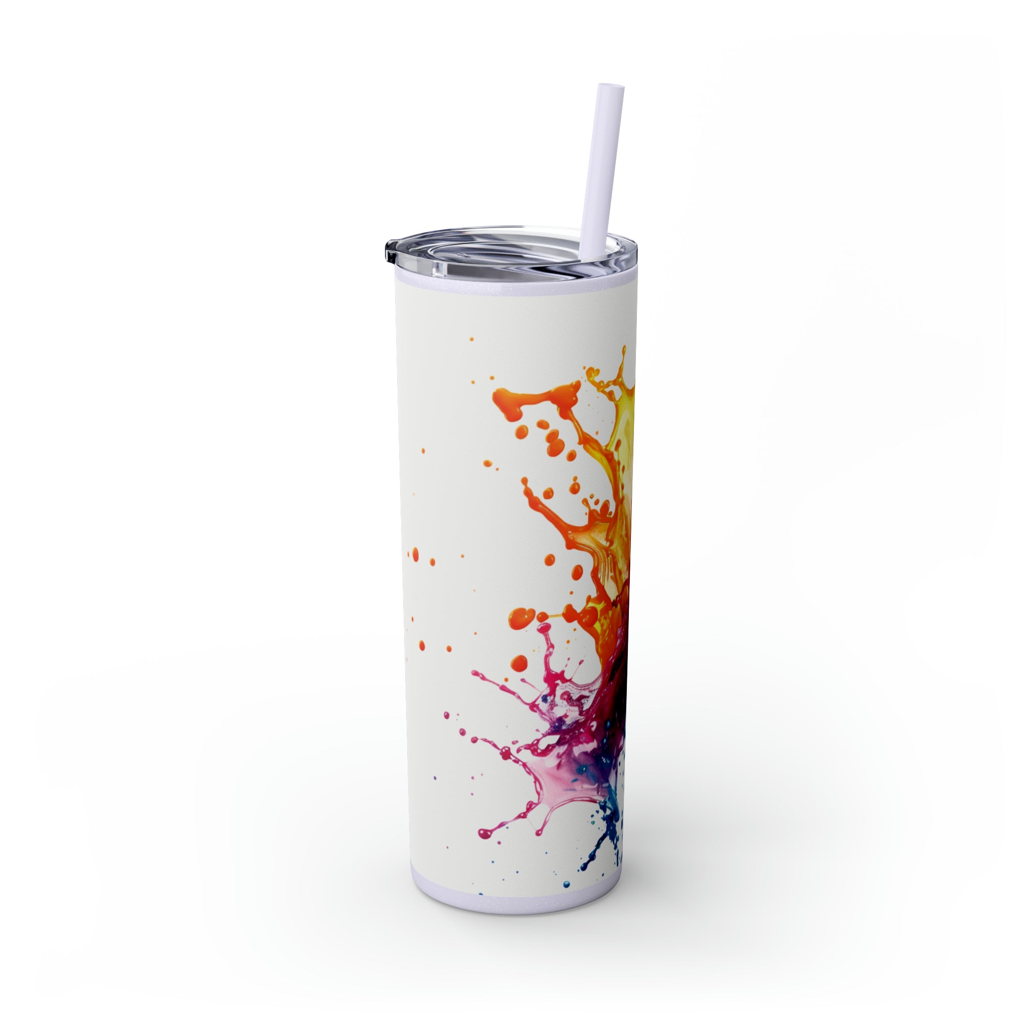 Skinny Tumbler with Straw, 20oz- Splash