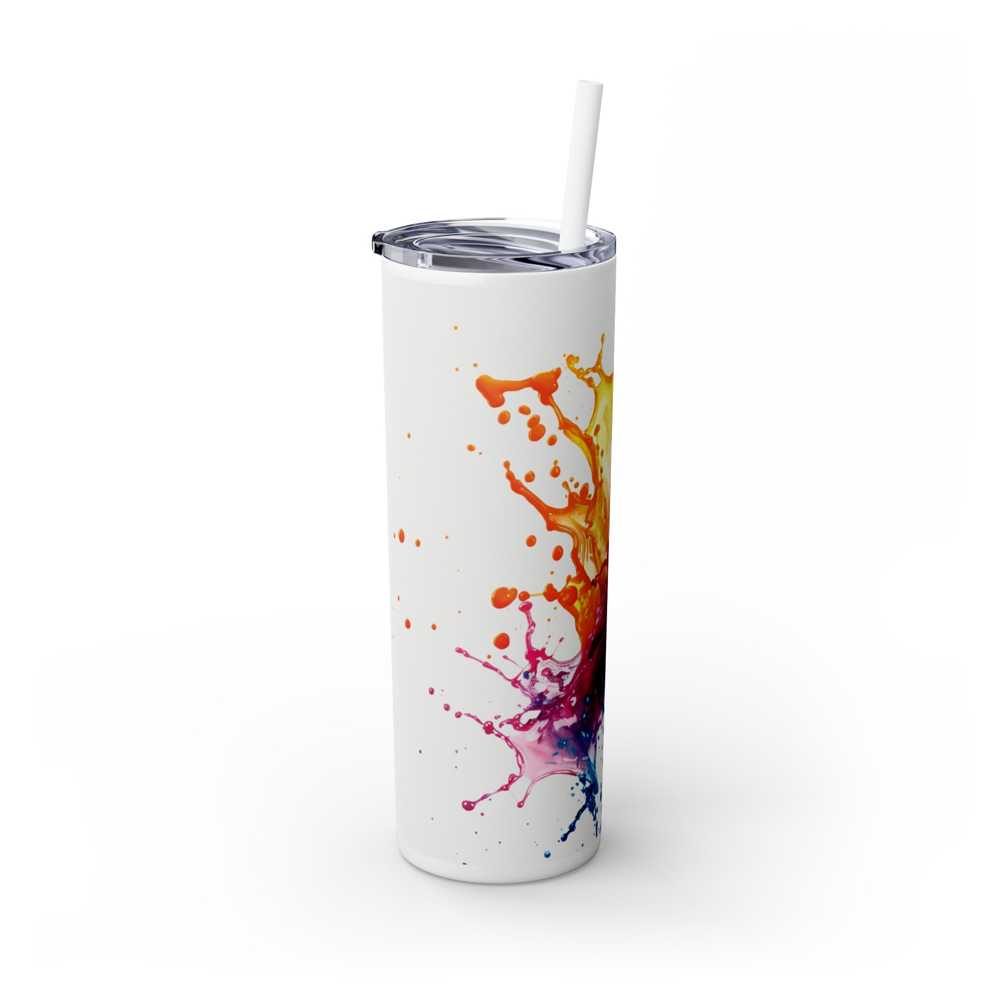 Skinny Tumbler with Straw, 20oz- Splash